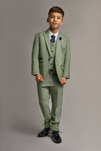Load image into Gallery viewer, Boy's Caridi Sage Green 3 Piece Suit