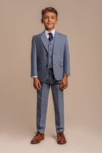 Load image into Gallery viewer, Wells Blue Boys 3 Piece Suit
