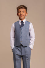 Load image into Gallery viewer, Wells Blue Boys 3 Piece Suit