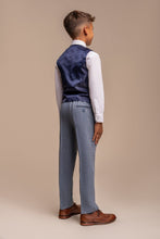 Load image into Gallery viewer, Wells Blue Boys 3 Piece Suit