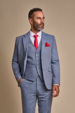 Load image into Gallery viewer, Wells Blue 3 Piece suit for hire