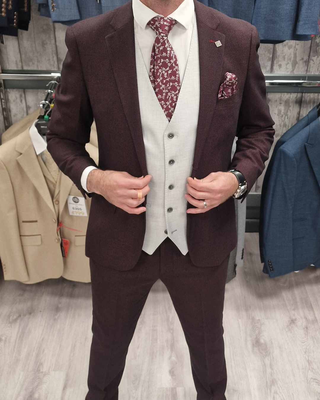 Regent Wine 2 Piece with Belmont Silver