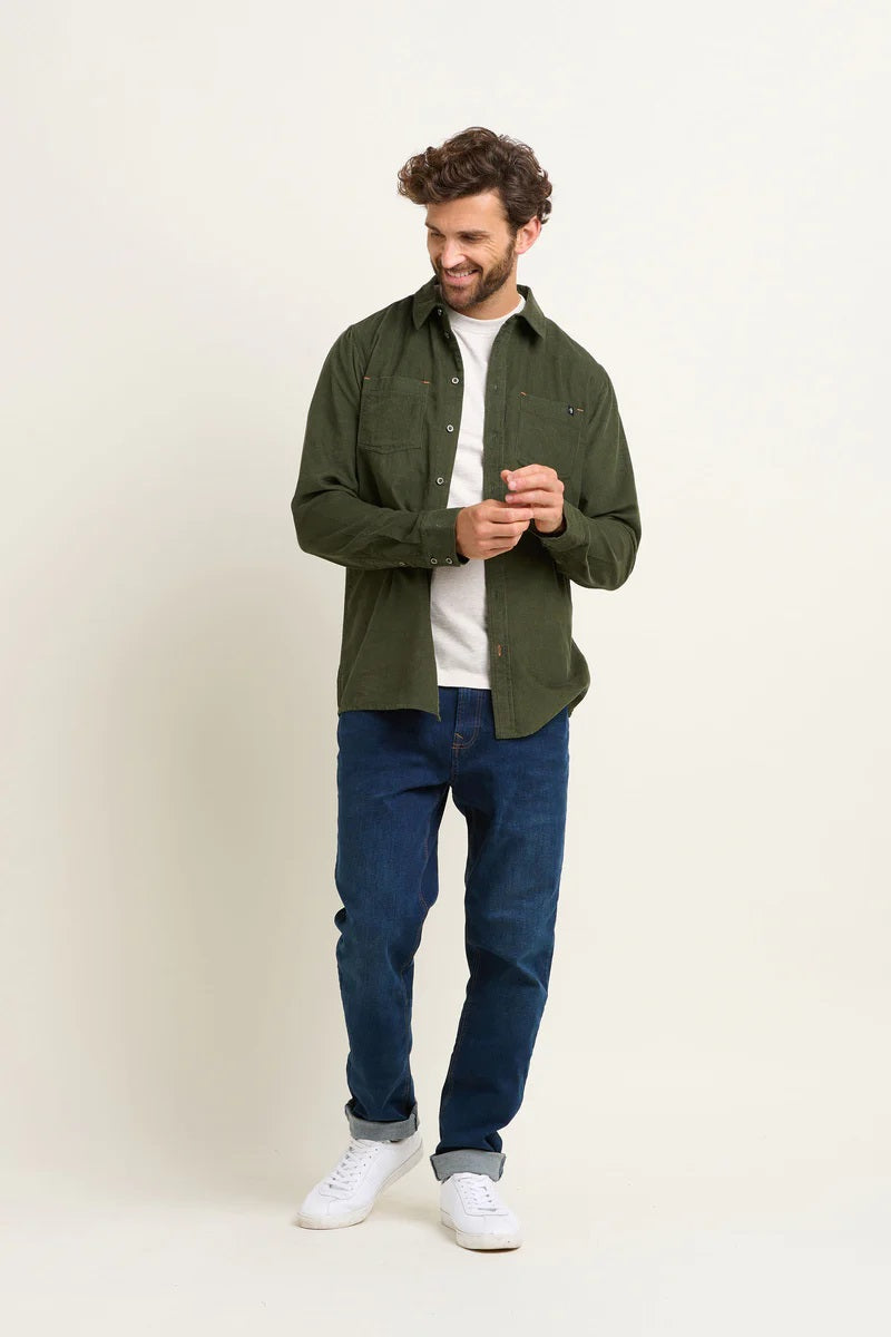 Brakeburn Khaki Corduroy Shirt