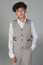 Load image into Gallery viewer, Boy's Leo Beige 3 Piece Suit