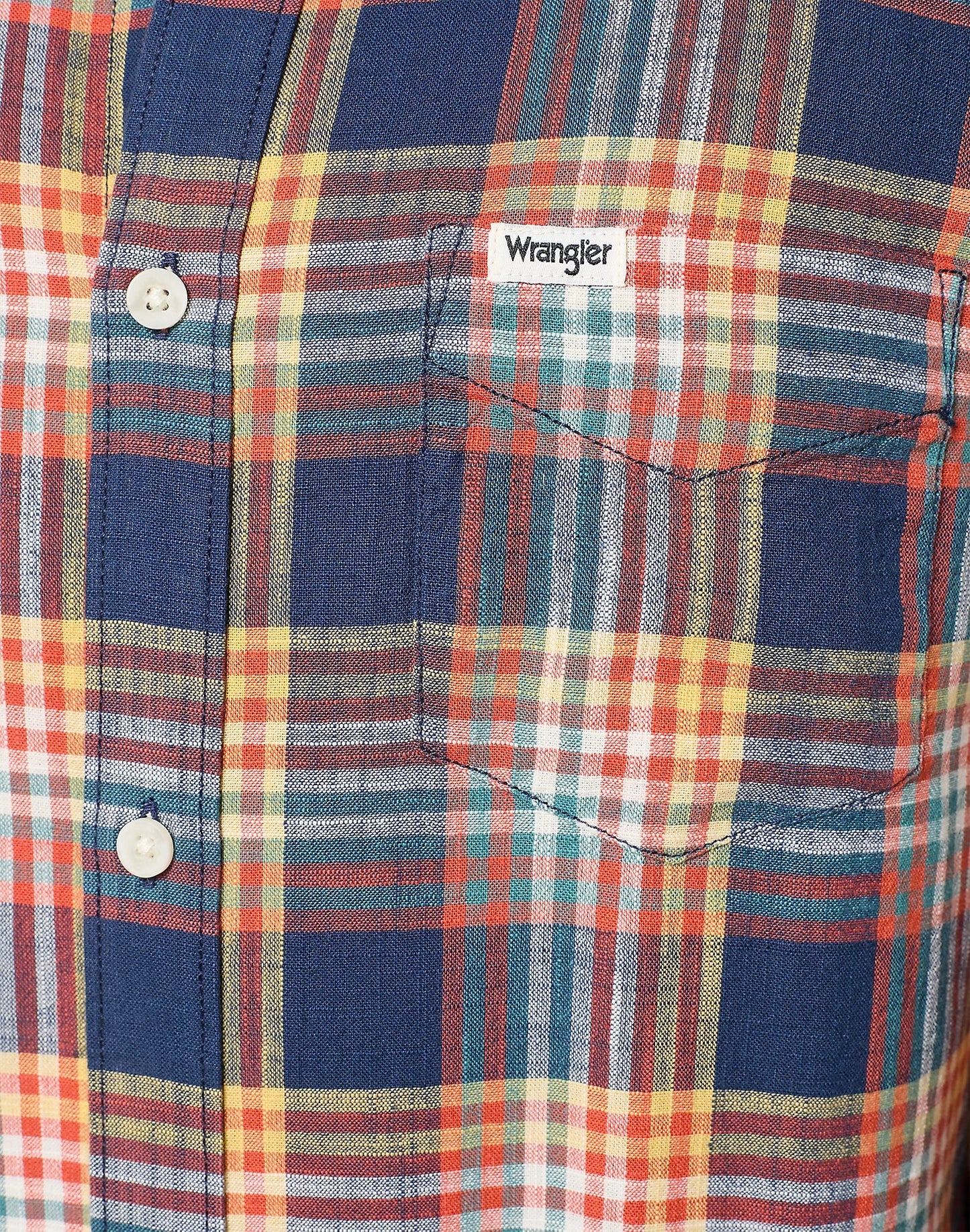 Wrangler long sleeve 1 pocket navy shirt