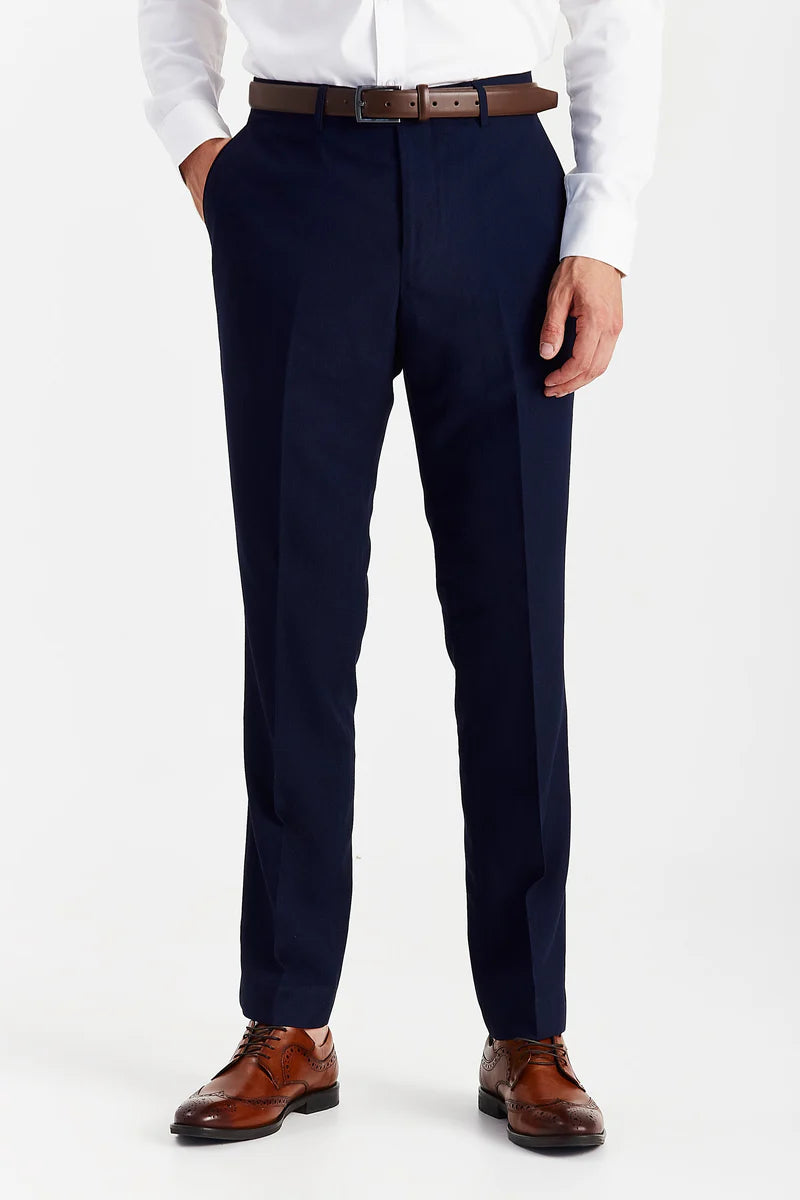 Vince Sand Half Zip with Navy Trouser