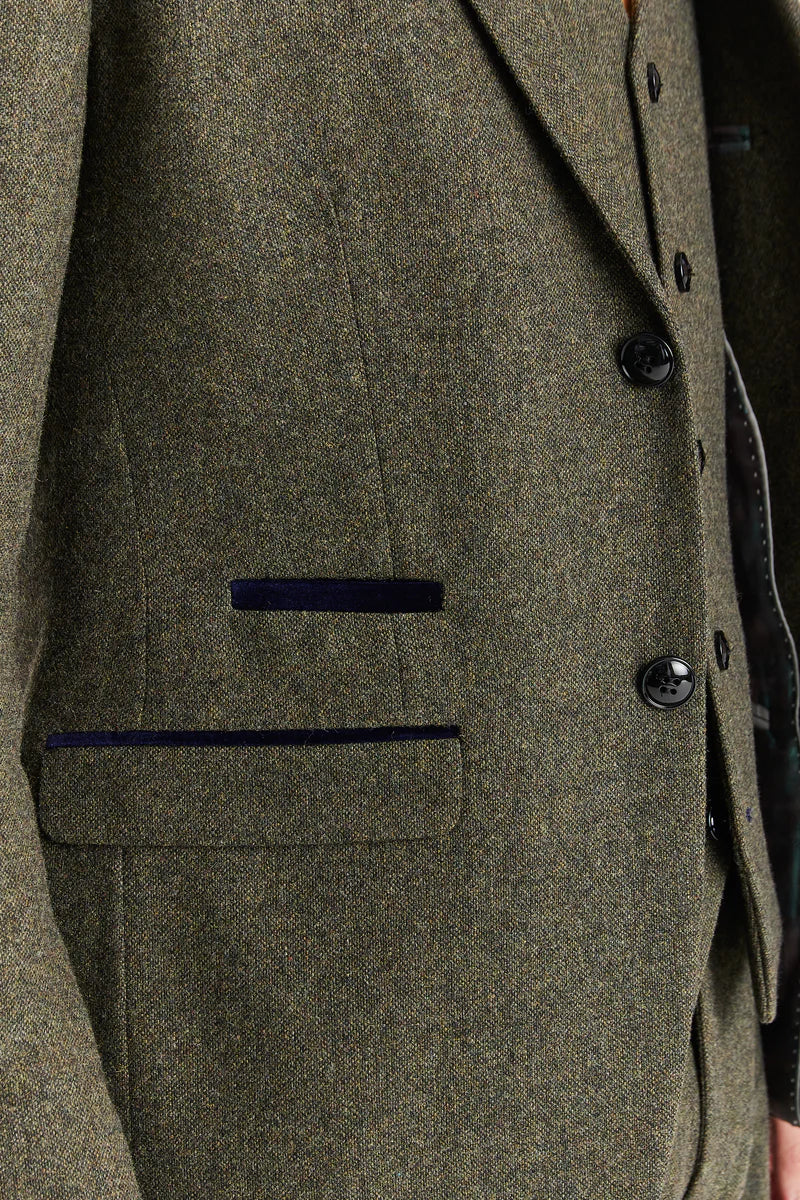 Oscar Green Tweed 3 Piece Suit