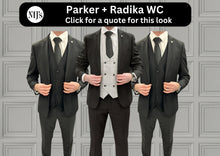 Load image into Gallery viewer, Parker Black with Radika Waistcoat + Parker Black Hire Wedding Quotation