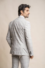 Load image into Gallery viewer, Radika Light Grey 3 Piece Suit With Black Trouser
