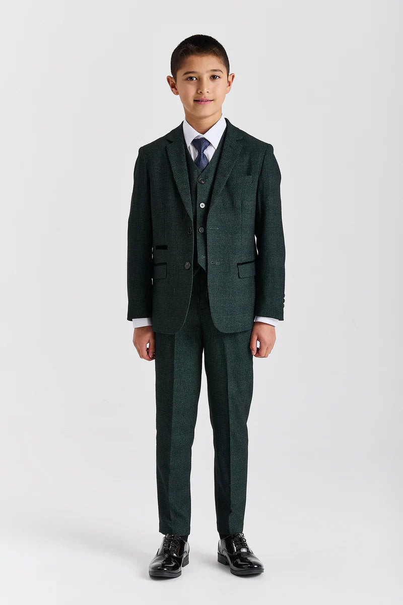 Boy's Regent Green 3 Piece Suit