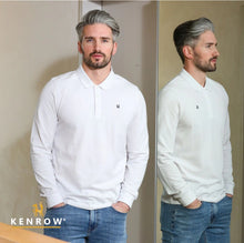 Load image into Gallery viewer, Brodie LS Polo White