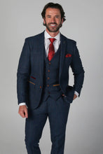 Load image into Gallery viewer, Scott Navy 3 Piece Suit