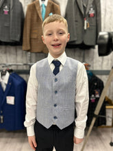 Load image into Gallery viewer, Cavani Sky Blue 3 Piece Suit with navy trouser