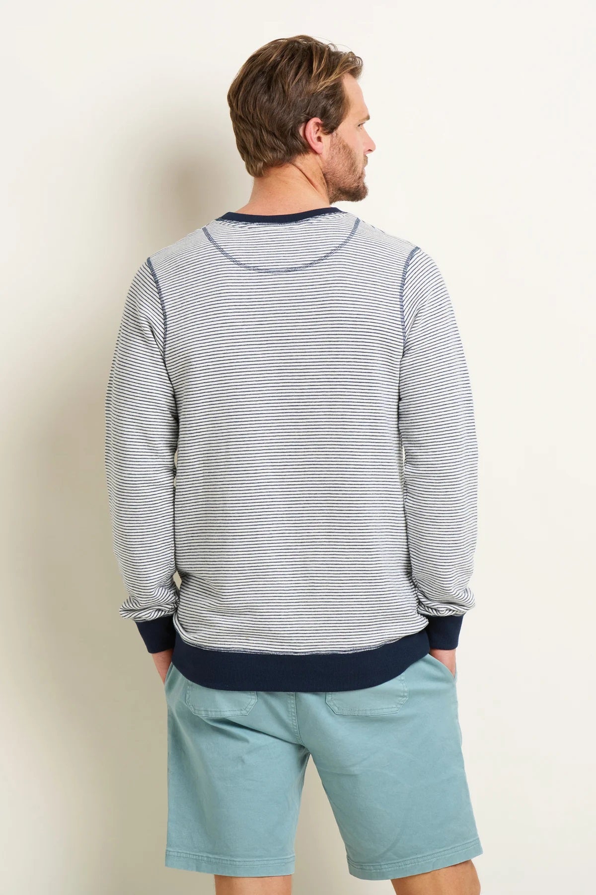 Stripe Crew Neck Sweatshirt