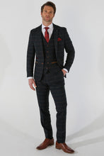 Load image into Gallery viewer, Thomas Navy 3 Piece Suit