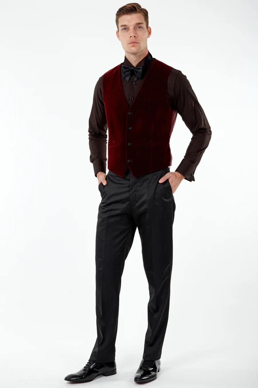 Red Velvet Tux 3 Piece Suit