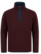 Load image into Gallery viewer, Tokyo Cotton Pique Half Zip Oxblood