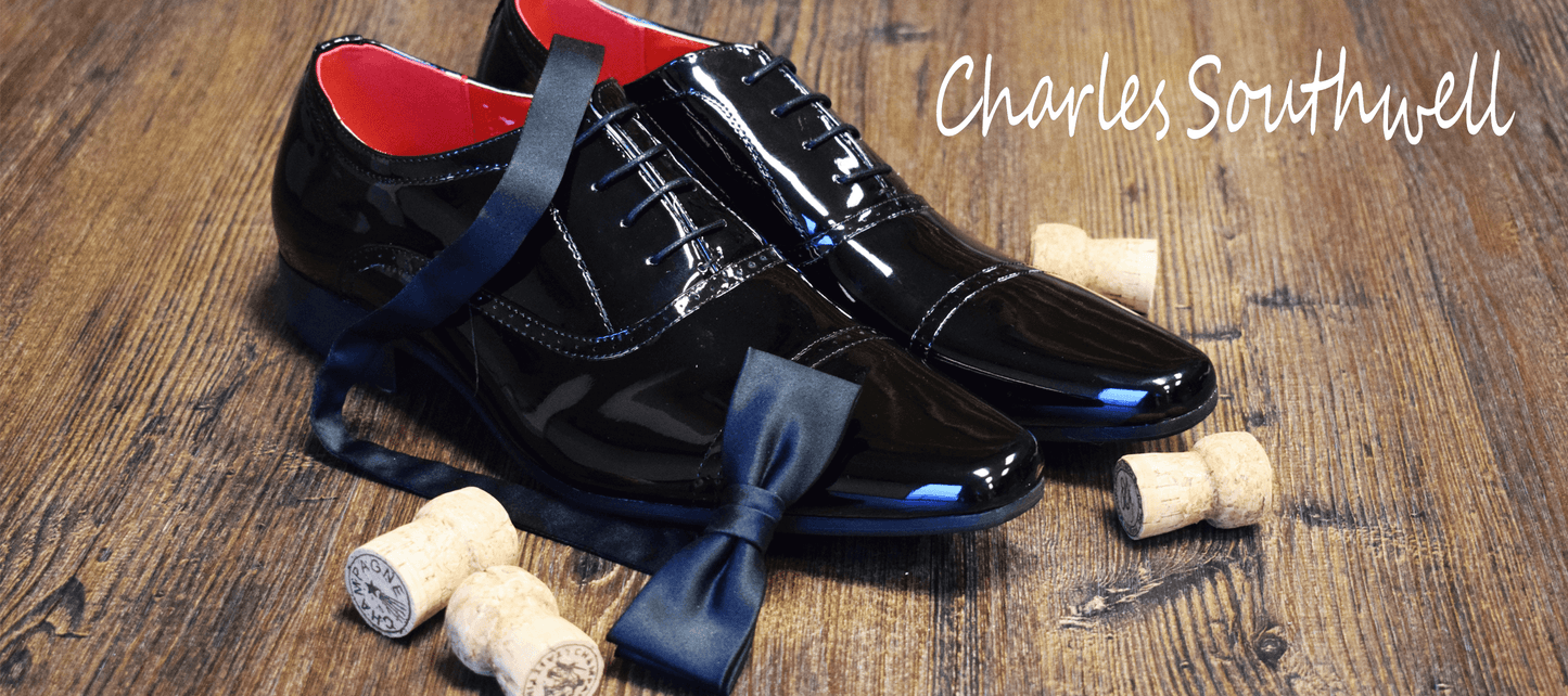 Knightsbridge Black Patent Shoe - MJ's Menswear Derry