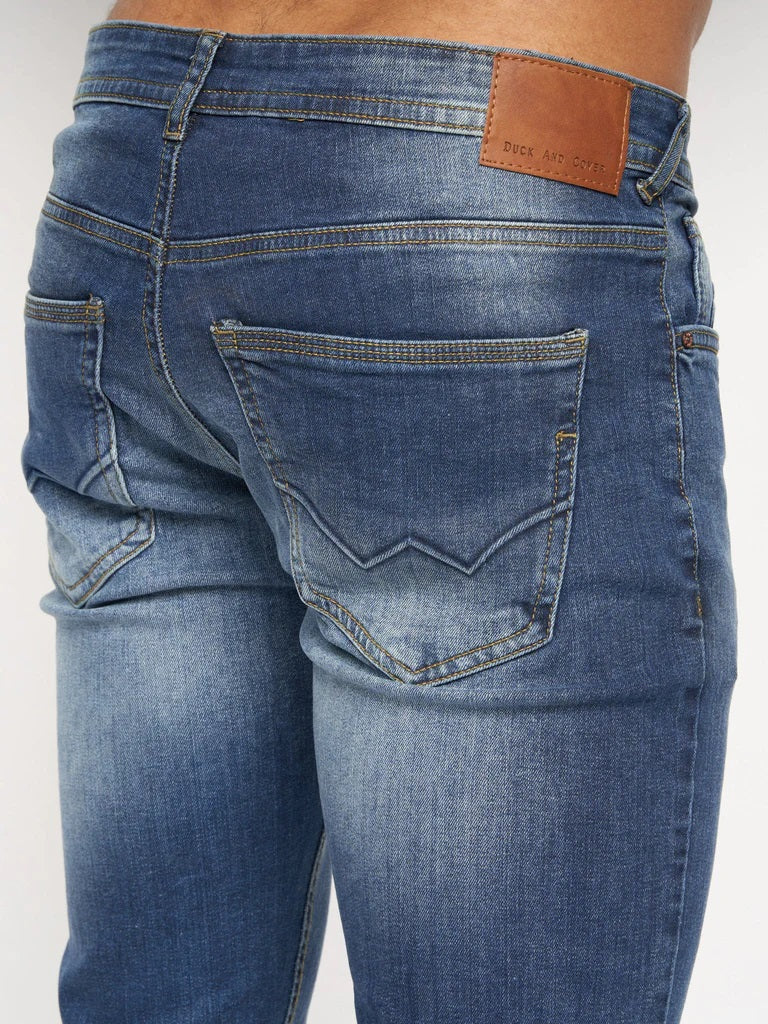 Overburg Tapered Jeans Mid Wash - MJ's Menswear Derry