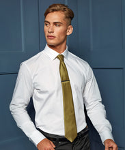 Load image into Gallery viewer, Premier Stretch fit cotton poplin long sleeve white shirt - MJ's Menswear Derry