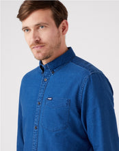 Load image into Gallery viewer, Wrangler Dark Indigo Long Sleeve Shirt - MJ's Menswear Derry