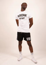 Load image into Gallery viewer, KRONK Detroit T Shirt White with Black Logo - MJ's Menswear Derry