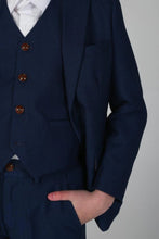 Load image into Gallery viewer, Mayfair Blue Boys 3 Piece Suit