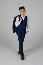 Load image into Gallery viewer, Mayfair Blue Boys 3 Piece Suit