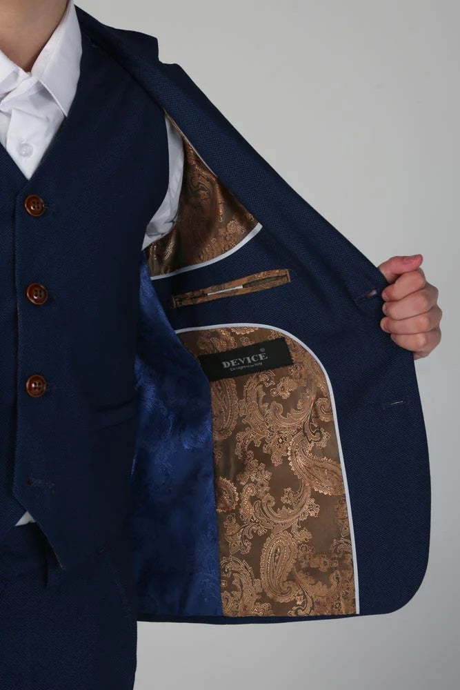 Mayfair Blue Boys 3 Piece Suit