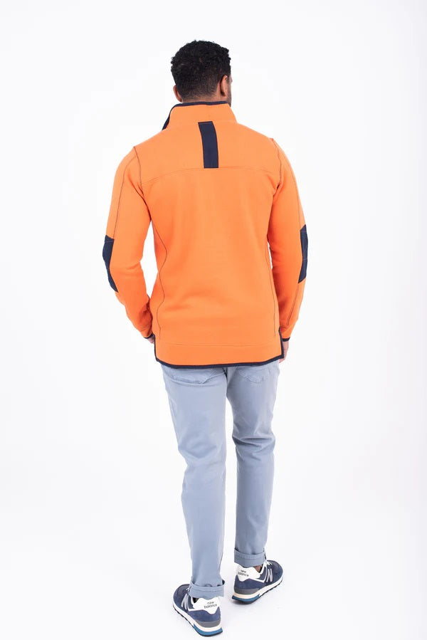 Rust 1/4 Zip Sweat