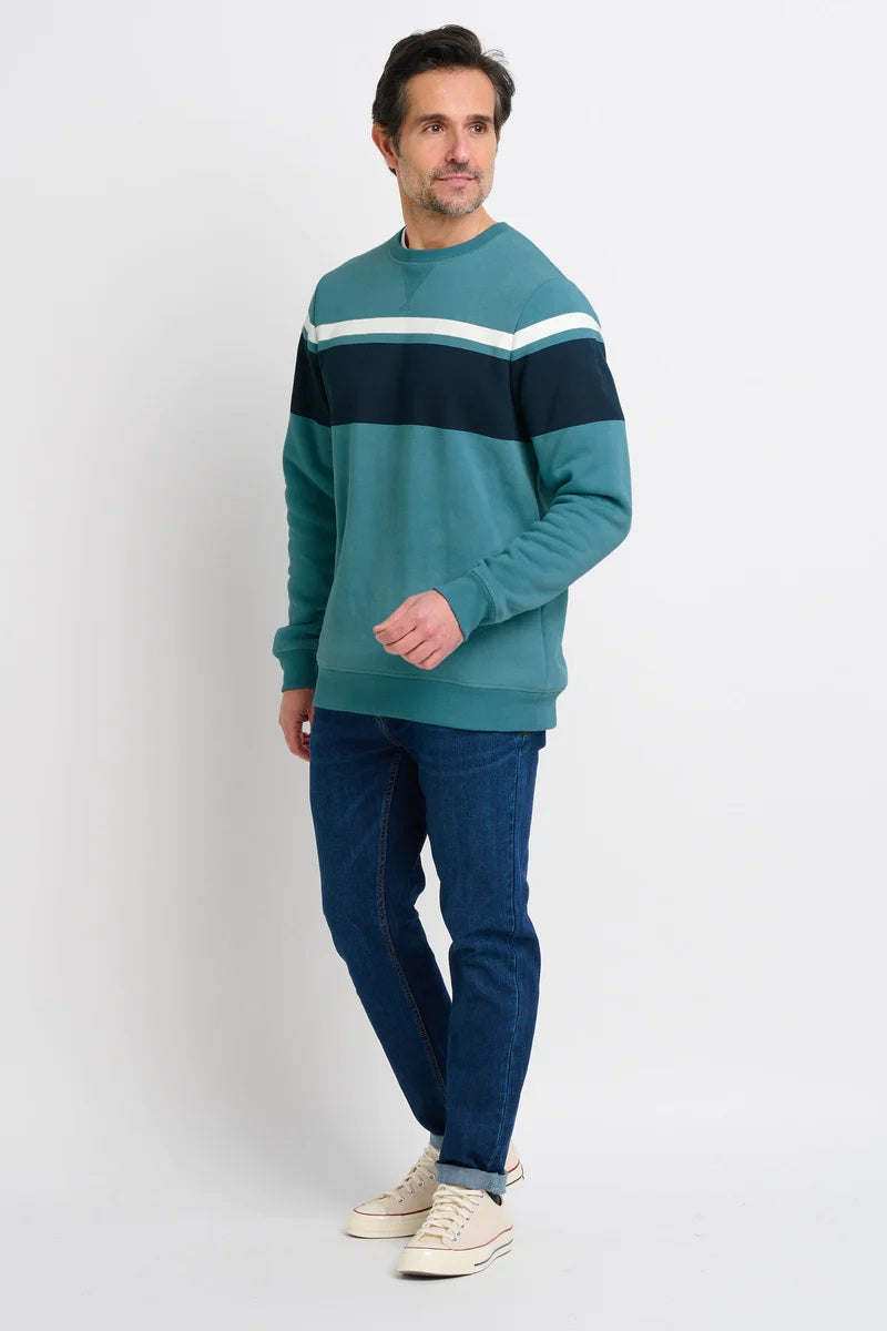 Blue Stripe Crew Neck