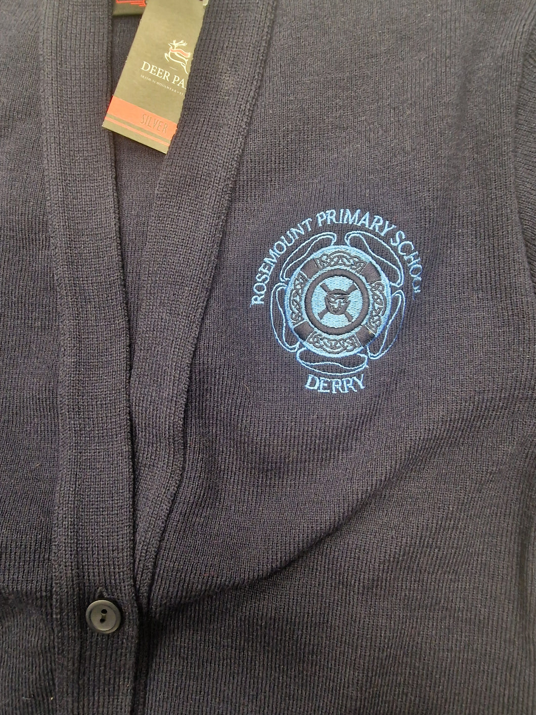 Rosemount PS Deerpark knitted navy v-neck cardigan