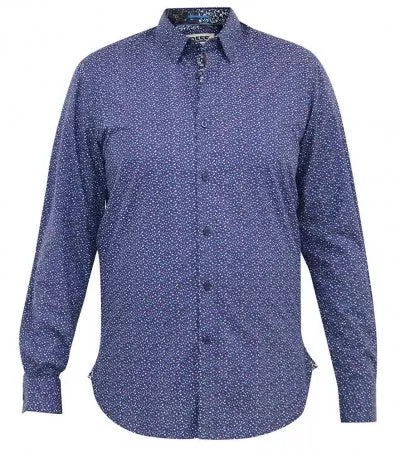VALENCE Micro With Concealed Button Down Collar Shirt
