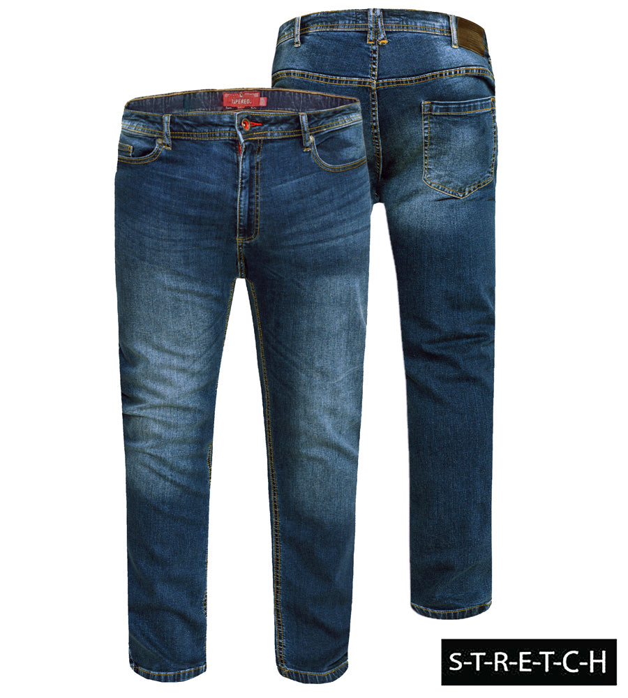Ambrose Tapered Leg Stonewash Jeans