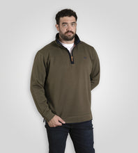 Load image into Gallery viewer, Leicester Khaki Half Zip Sweatshirt
