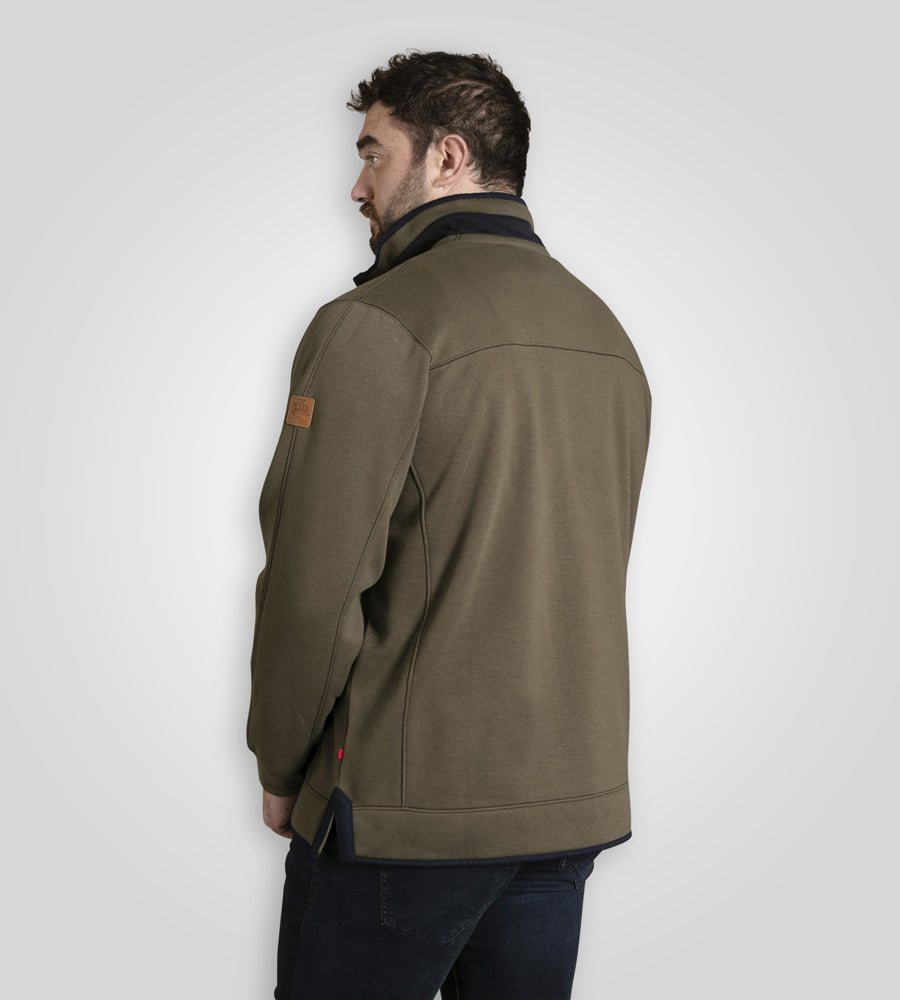 Leicester Khaki Half Zip Sweatshirt