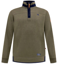 Load image into Gallery viewer, Leicester Khaki Half Zip Sweatshirt
