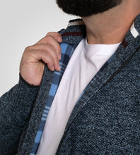 Load image into Gallery viewer, Dereham Knitted Blue Zip Through
