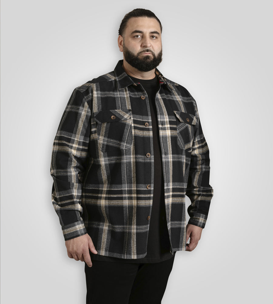 Falkirk Overshirt Black & Grey