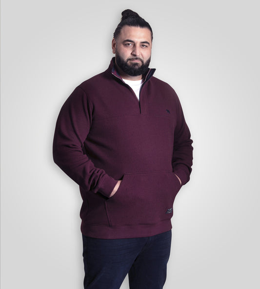 Lancaster Burgandy Half Zip