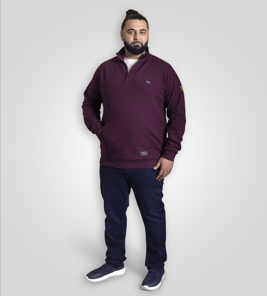Lancaster Burgandy Half Zip
