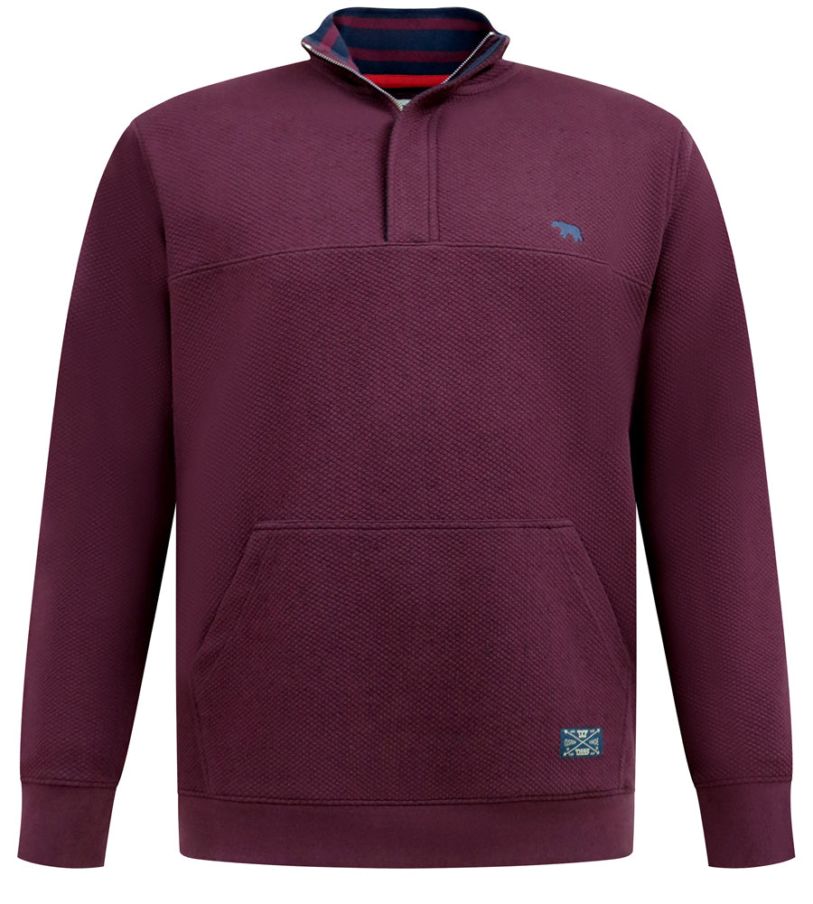 Lancaster Burgandy Half Zip