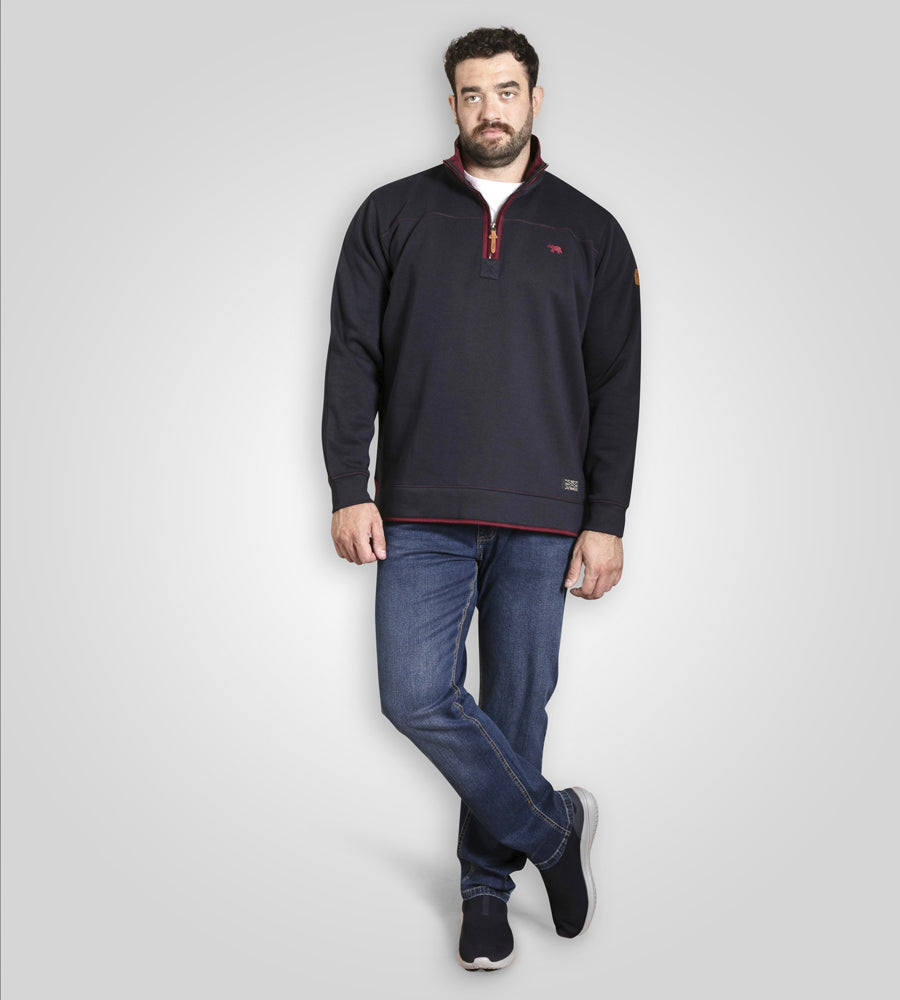 Leicester 1 Navy Half Zip Sweatshirt