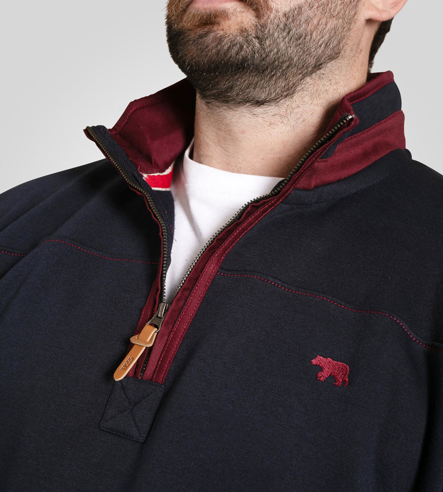 Leicester 1 Navy Half Zip Sweatshirt