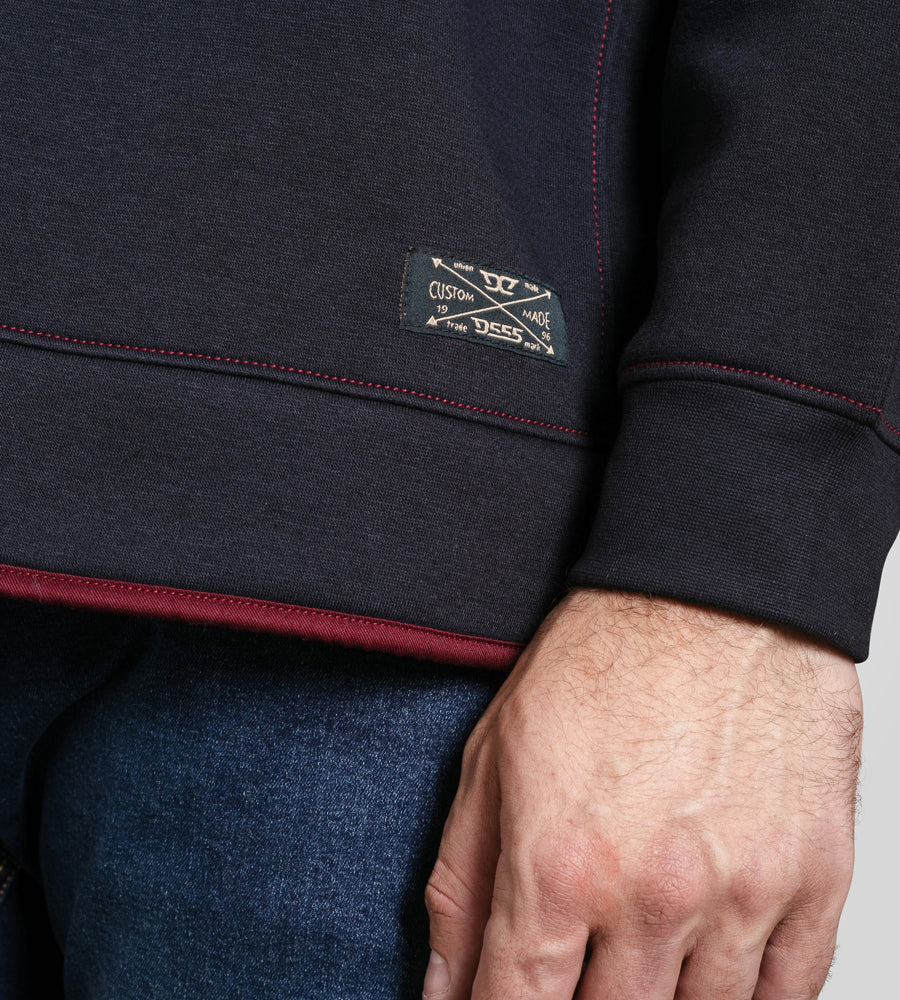 Leicester 1 Navy Half Zip Sweatshirt