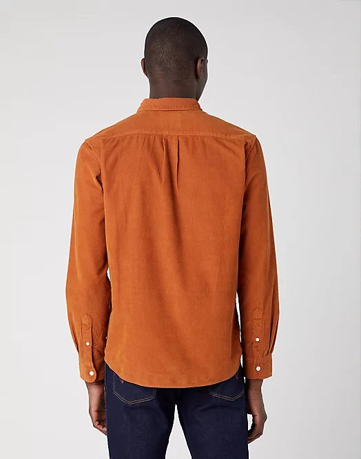 Wrangler 1 Pocket Leather Brown Shirt