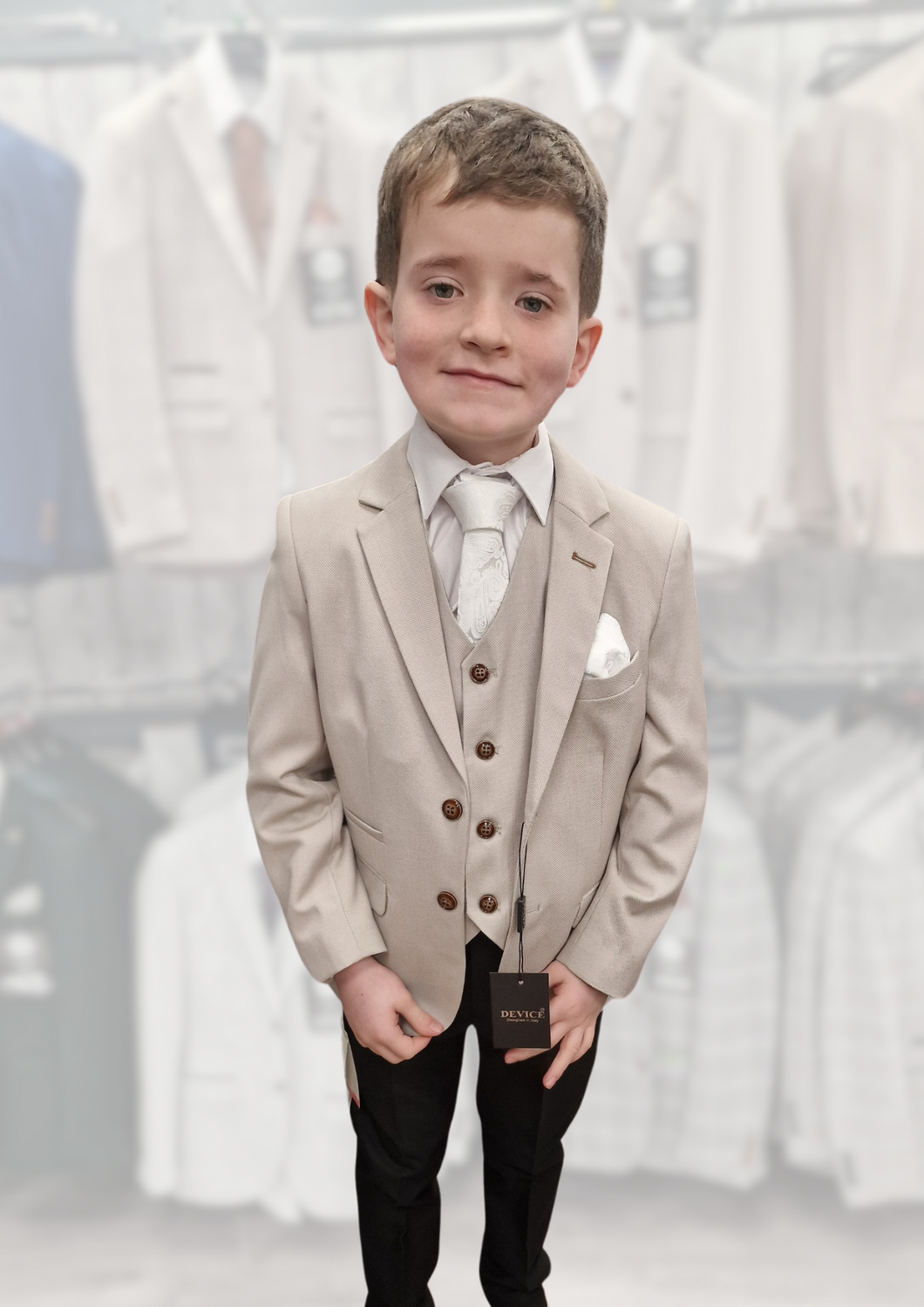 Boy's Mayfair Stone with black trousers