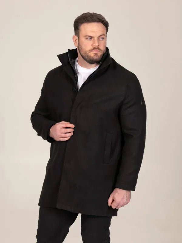 Overcoat Jacket With Quilted Centre Panel