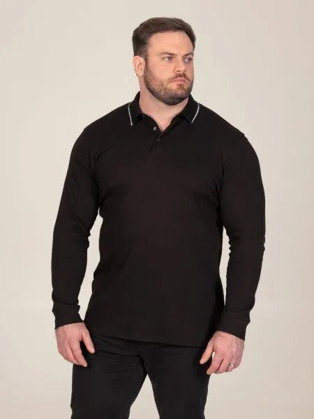 TYLER Polo With Grey & White Tipping