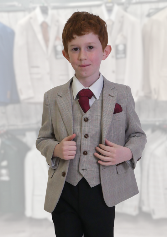 Boy's Leo Beige with black trousers